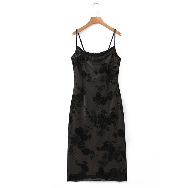 Oversized Women's Suspender Dress Mesh