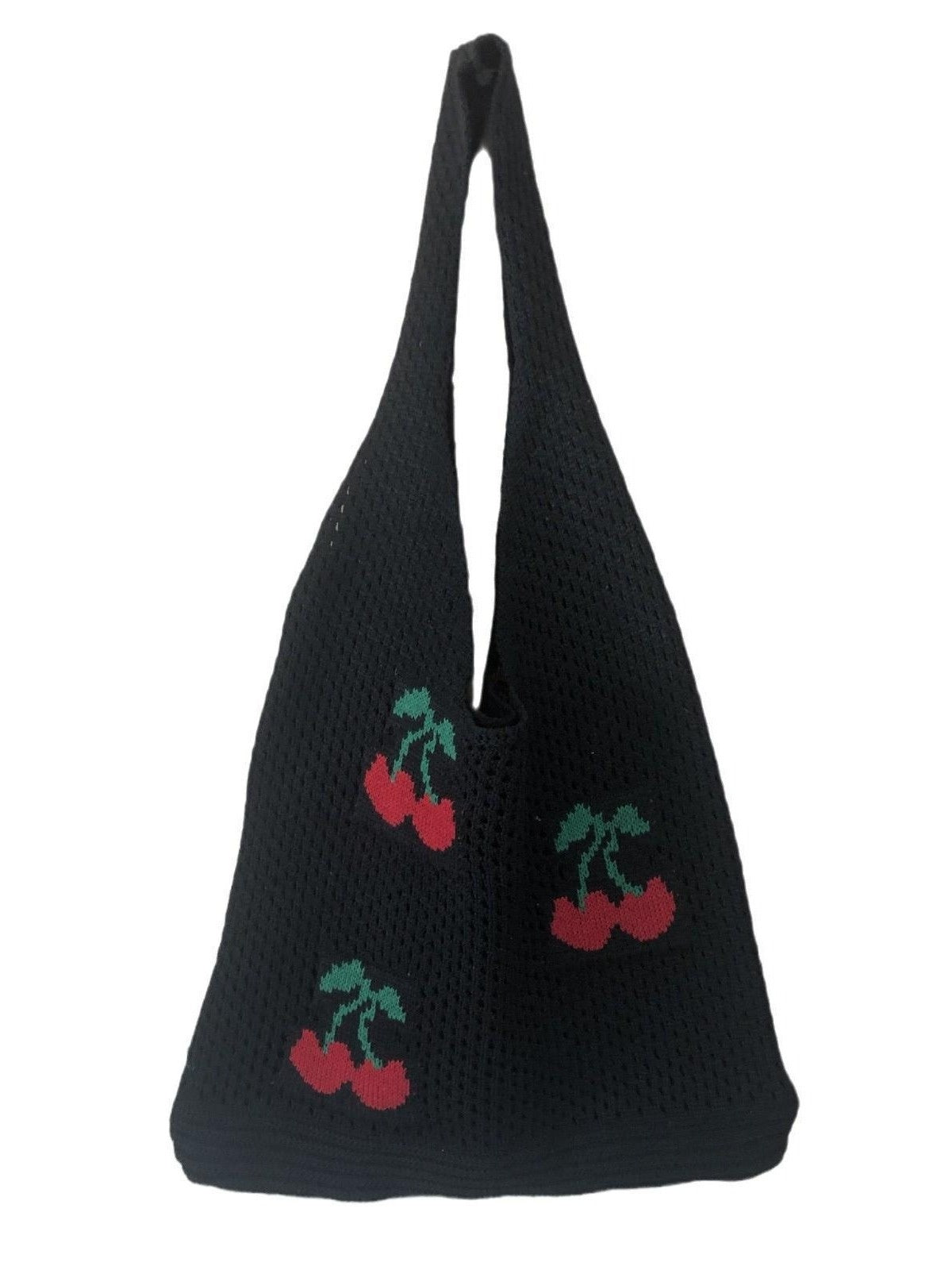 Japanese And Korean Strawberry Knitted Hollow Bag