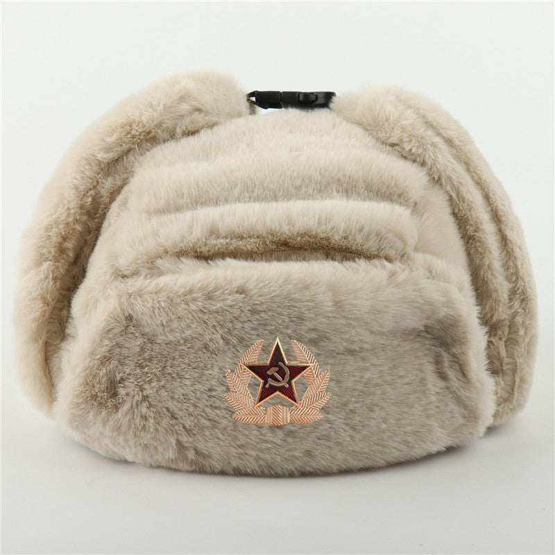 Men's And Women's Rabbit Fur Outdoor Hat Ear Protection