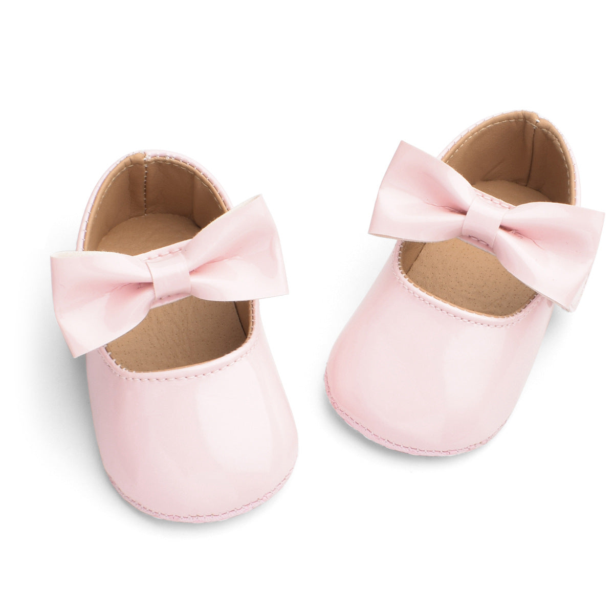 Cute Baby Girl Patent Leather Bowknot Toddler Shoes