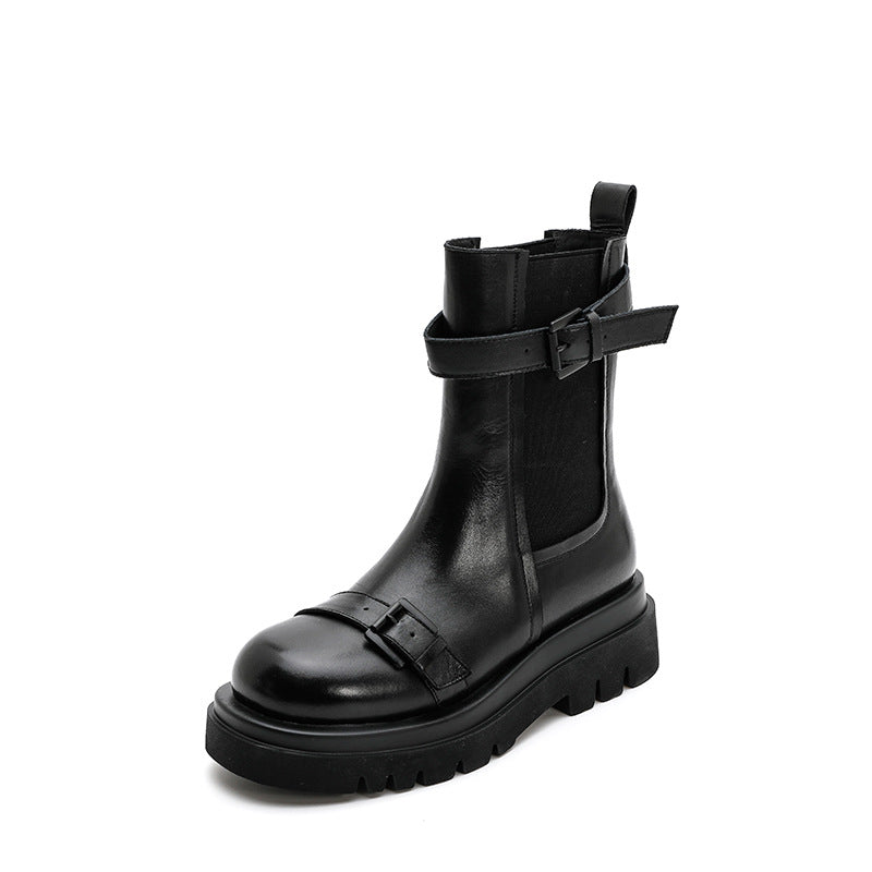 New British Style Thick-soled All-match  Boots