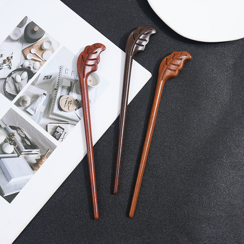 Wooden Women's Chinese Style Headdress Animal Hairpin