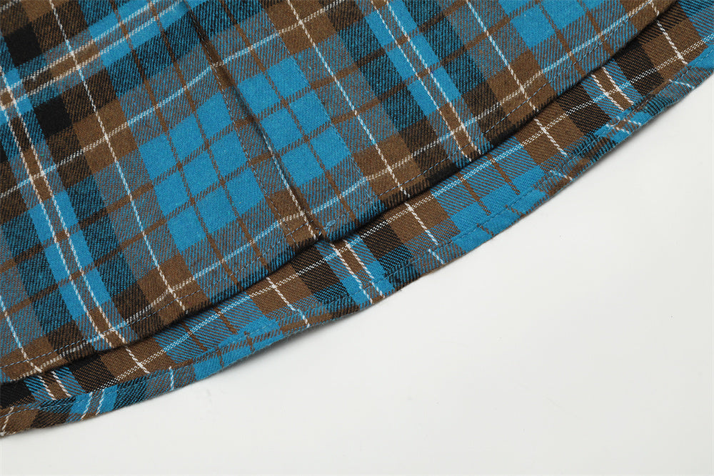American Retro Plaid Shirt Coat Spring And Autumn Loose