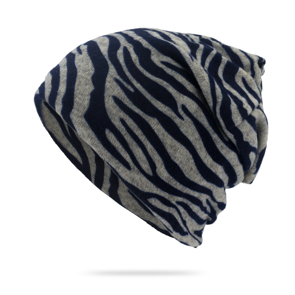 Men's And Women's Fashionable Zebra-print Hat