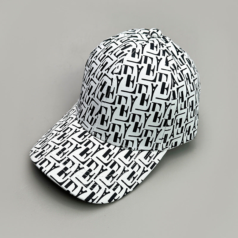 Sun-proof Houndstooth Letter Baseball Cap Men's And Women's Outdoor Breathable