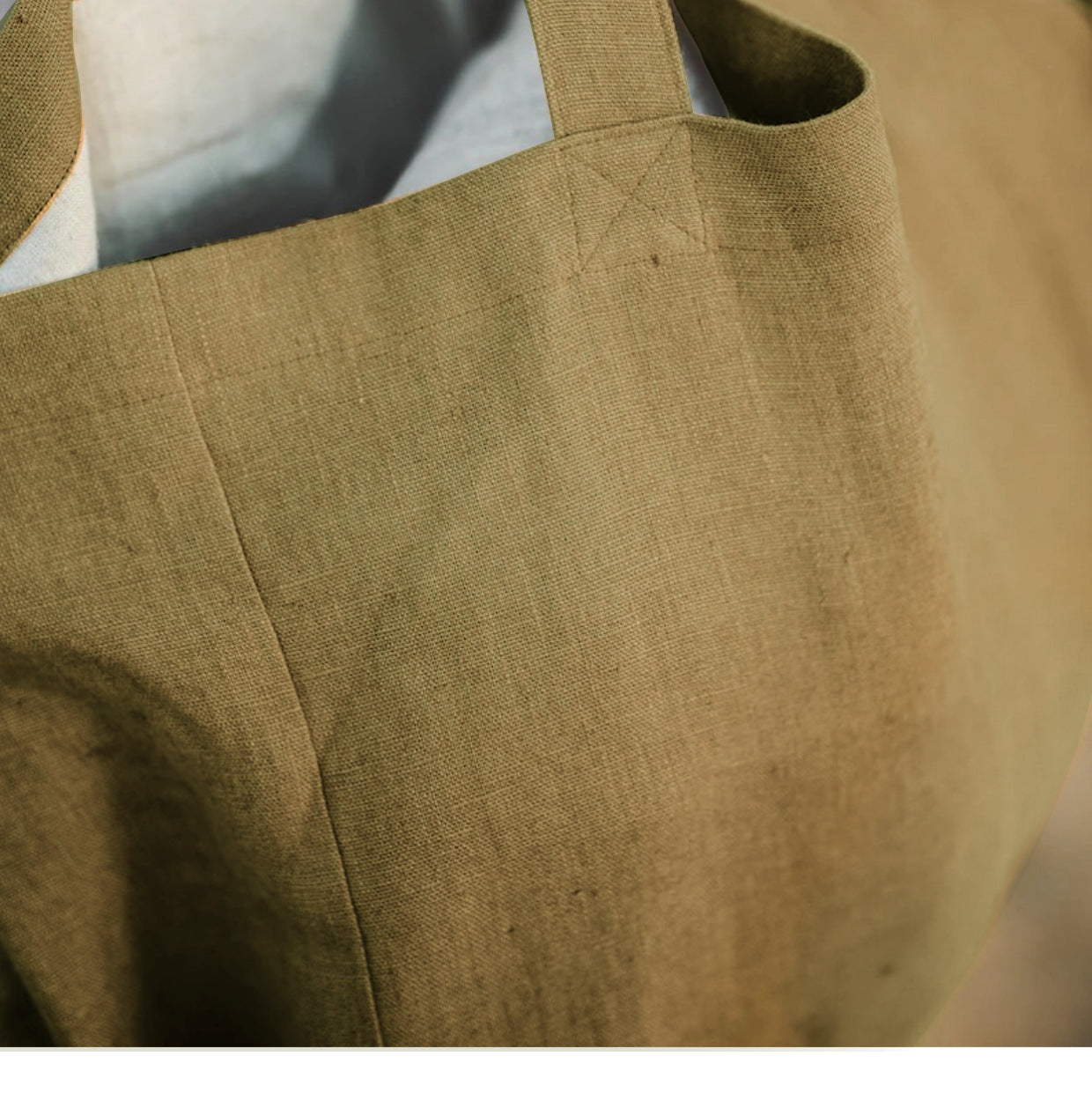Large Beach Bag Natural Pure Linen Large Capacity Handbags