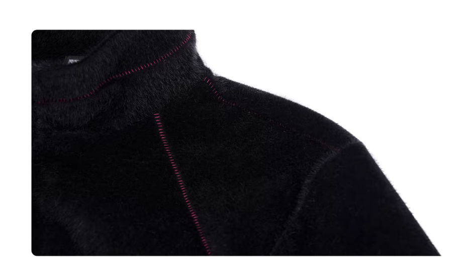 Mens Horsehair Fur Jacket For Winter Warmth