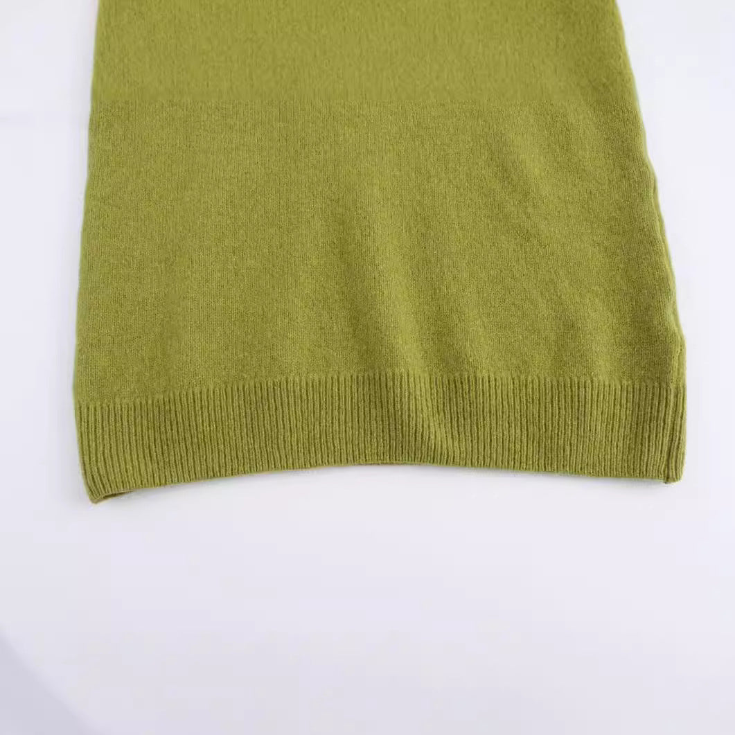 Casual Simple Round Neck Pullover Long Sleeve Sweater