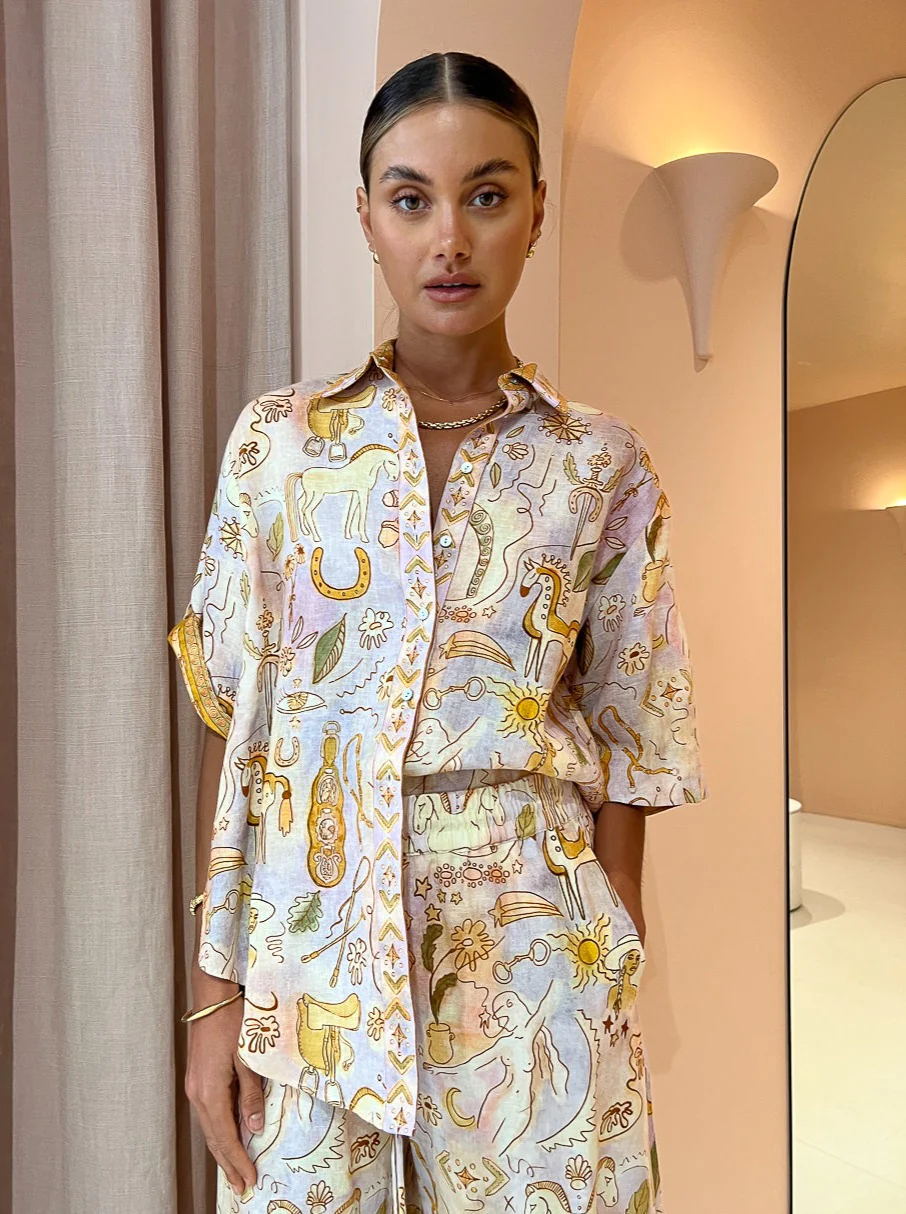 Spring And Summer New Casual Pocket Half Sleeve Suit INS Loose Fashion Women's Wear Two-piece Suit