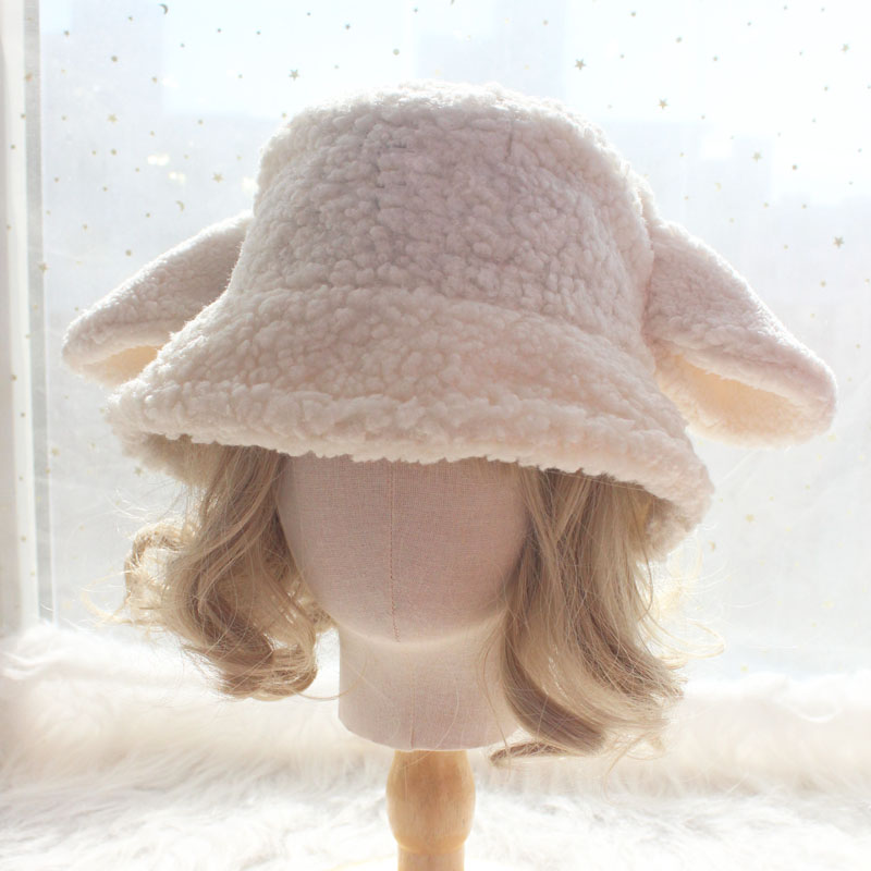 Milky White Cute Lamb Baa Pot Hat