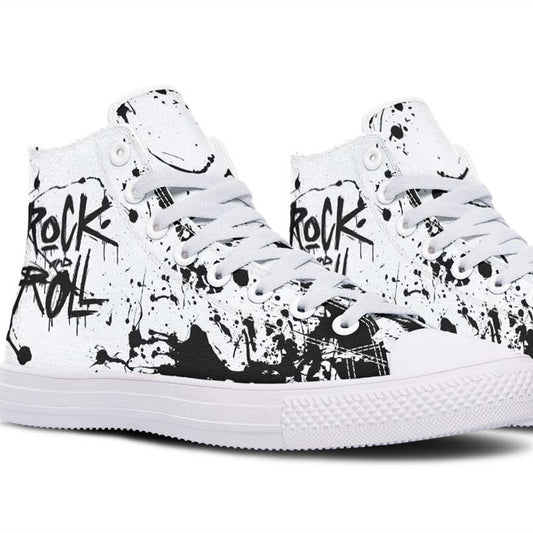 Printed Couple High-top Canvas Shoes