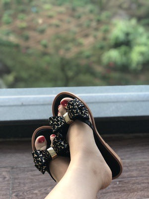 Brazilian Jelly Shoes Women's Bow Soft Bottom Flip-flops