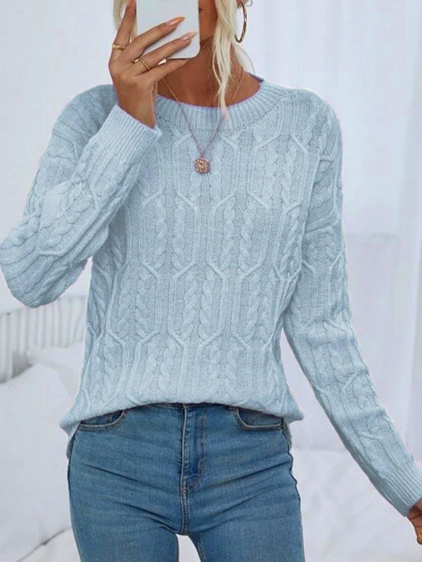 Idle Style Solid Color Sweater Women's Autumn And Winter Soft Glutinous