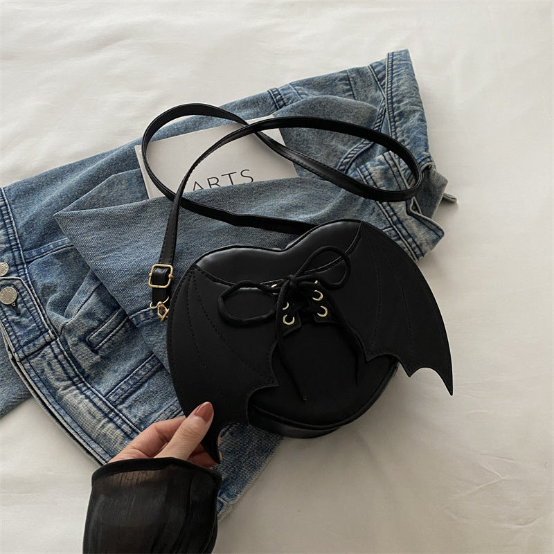 Hjerteformet taskerem, Bat Wings Skulder-/Crossbody-taske