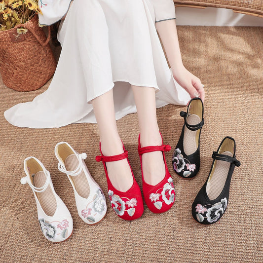 Embroidered Pumps Flower Women's Cheongsam Match
