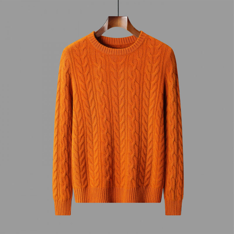 New Men's Round Neck Loose Sweater