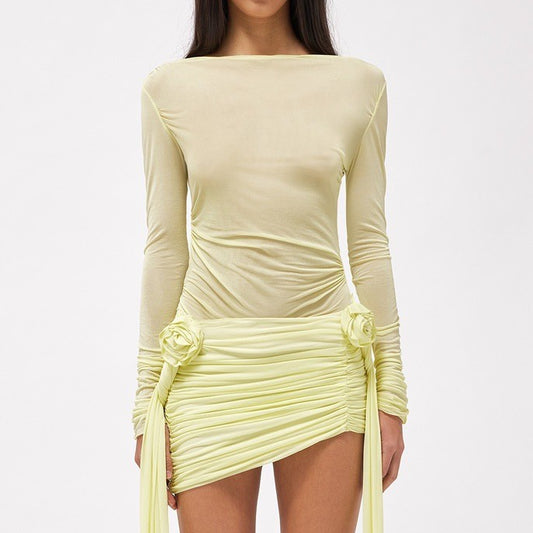Macaroon Color Matching Thin Bottoming Shirt