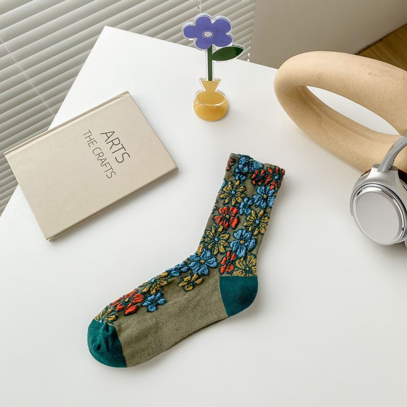 Cotton Socks Style Flower Leisure
