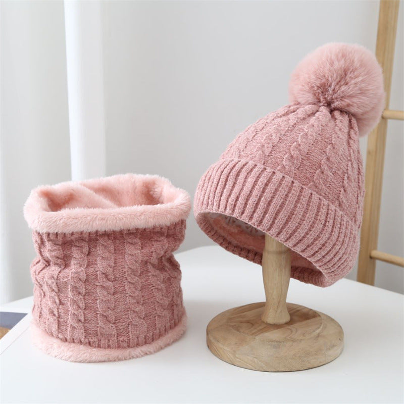 Women's Fashion Warm Fleece Thickened Scarf Hooded Hat