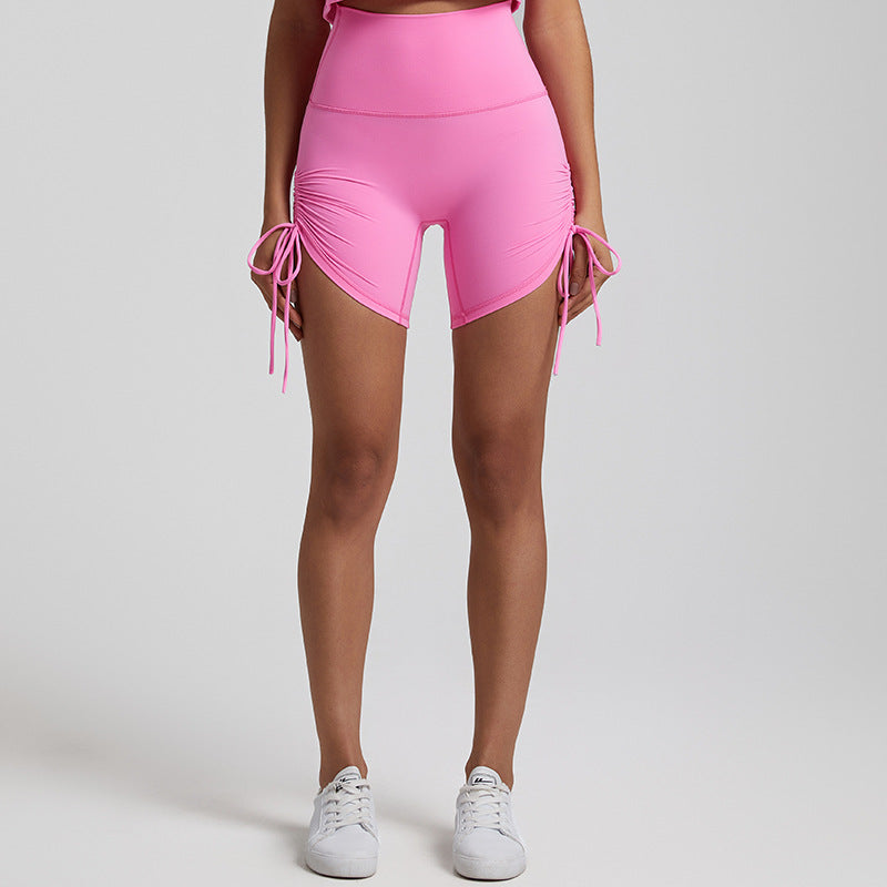 Sports Shorts Women's Drawstring Adjustable High Waist