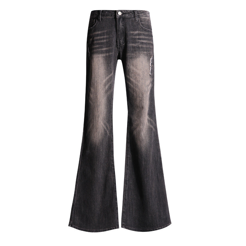 Fashionable Personalized Washed Flared Jeans For Women