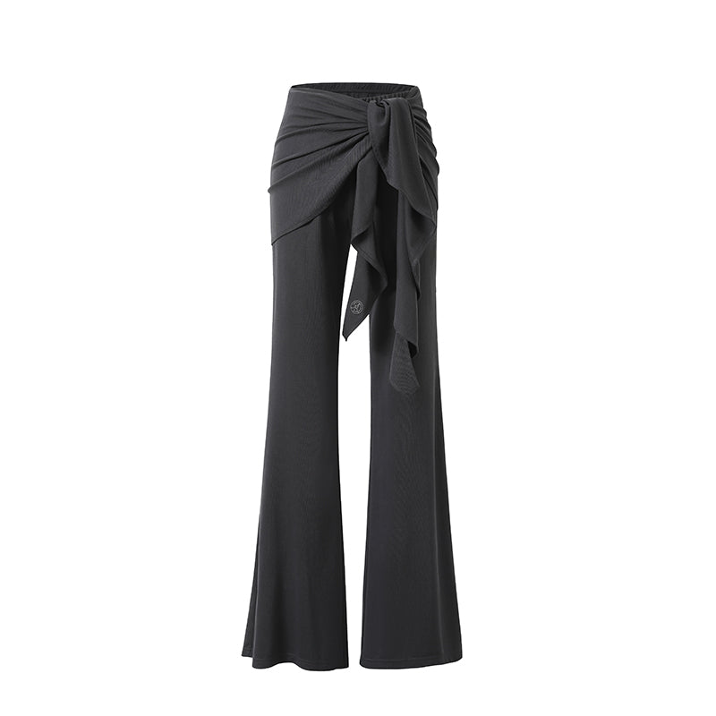 Fake Two-piece Lace-up Women's Fart Curtain Knitted Casual Pants