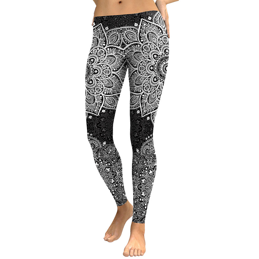 Digital Print Polyester Polyester Glossy Leggings