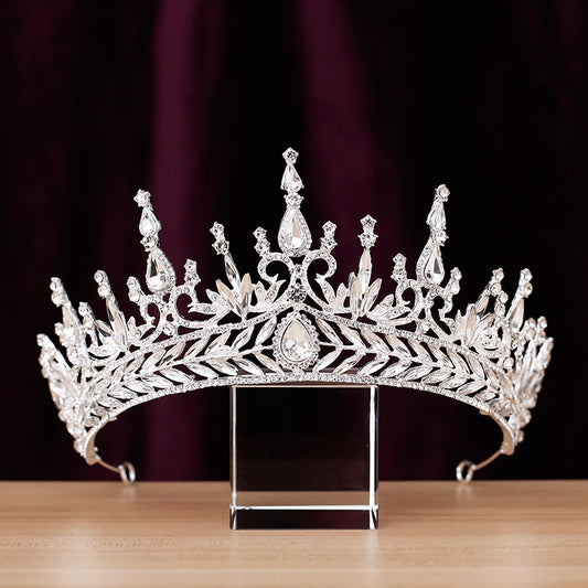 Japan And South Korea Luxury Diamond Crown Retro Elegant Headdress