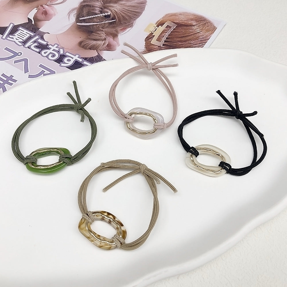 Japanese Style Simple Rubber Headband Head Rope Acetic Acid Ornament