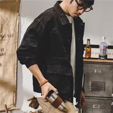 Men's Loose Retro Work Jacket Plus