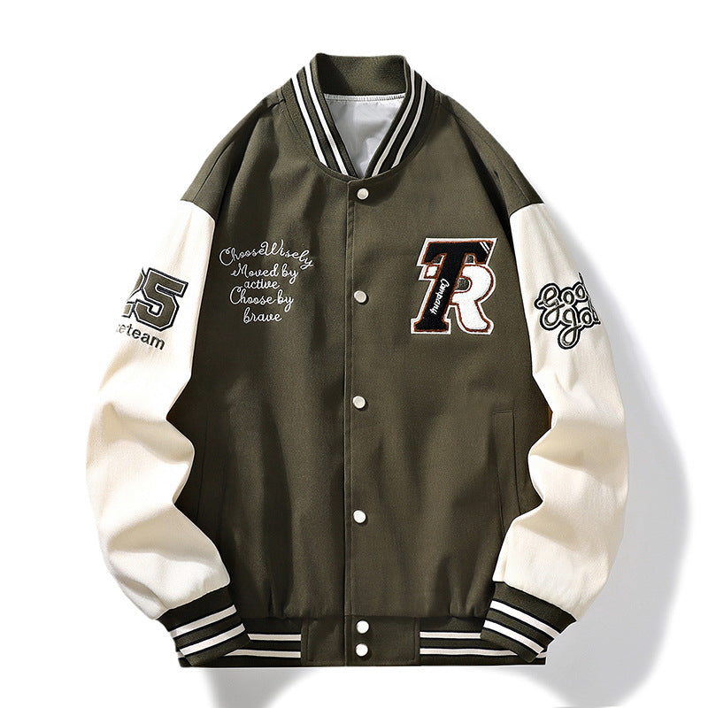 Men's All-match Fashion Loose Couple Baseball Uniform Coat
