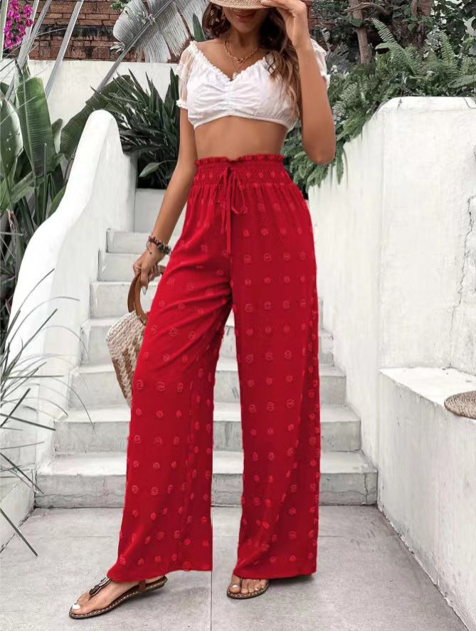 New Casual Micro-elastic Loose Wide-leg Pants For Women