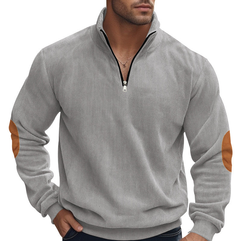 Embroidered Men's Corduroy Top