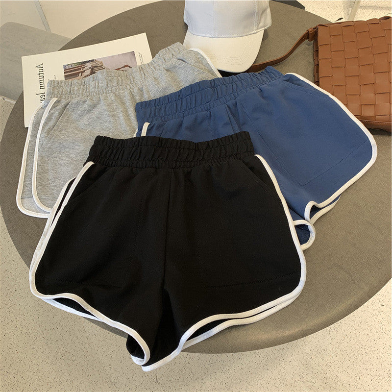 Sports Women's New Elastic Waist Slim Running Wide Leg Shorts