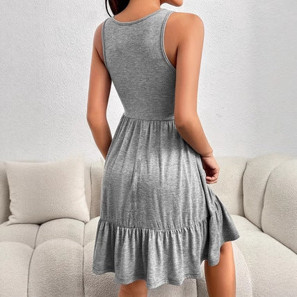 Sleeveless Spaghetti-strap Dress For Women