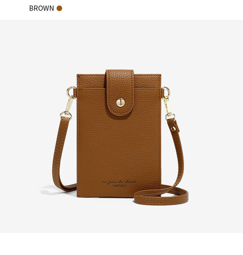 Mini niche koreansk stil tynd skuldertaske til kvinder med plads til telefon