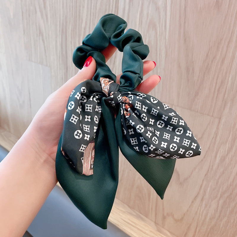 French Retro Style Letters Female Tie Hair Fashion Floating Headband Rope
