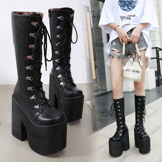 Nightclub Stage Catwalk Hate The Sky High-heeled Women's Boots