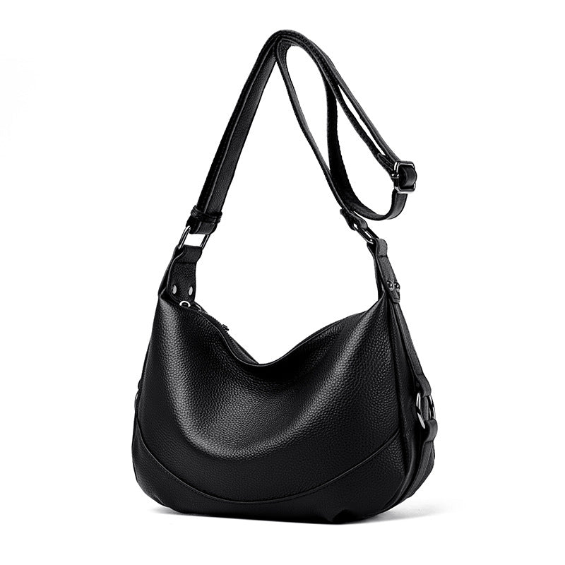 Milled Top Layer Cowhide Women's Shoulder Simple Crossbody