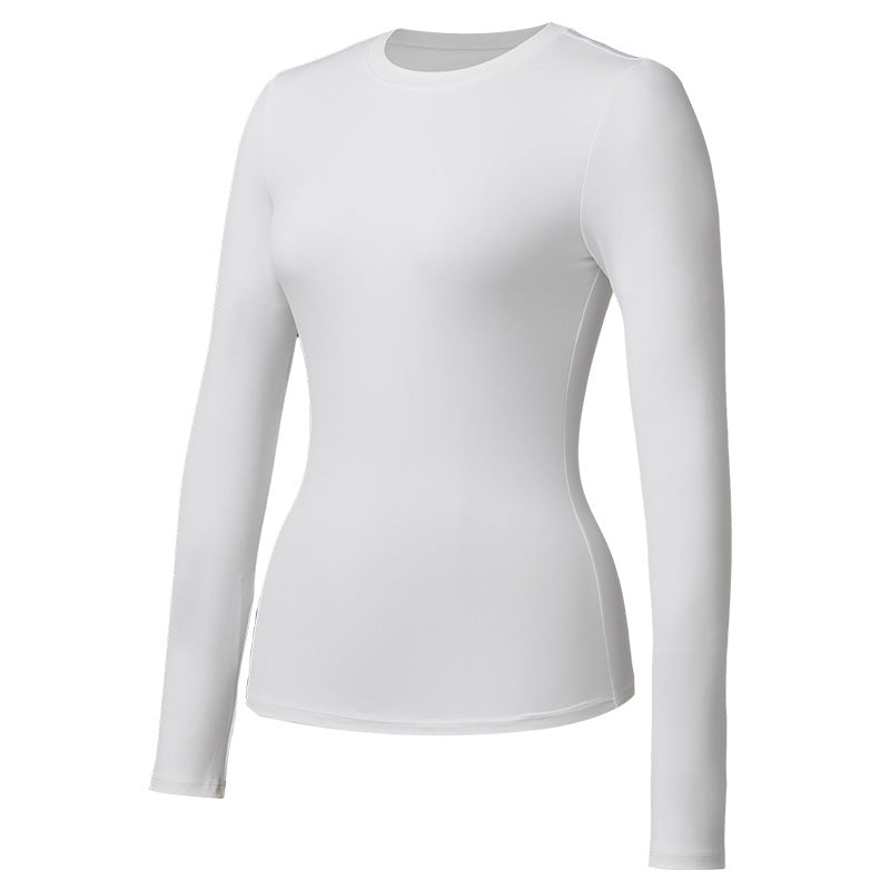 Womens Long-sleeve Stretchy Quick-drying Bare-feel Yoga Wear