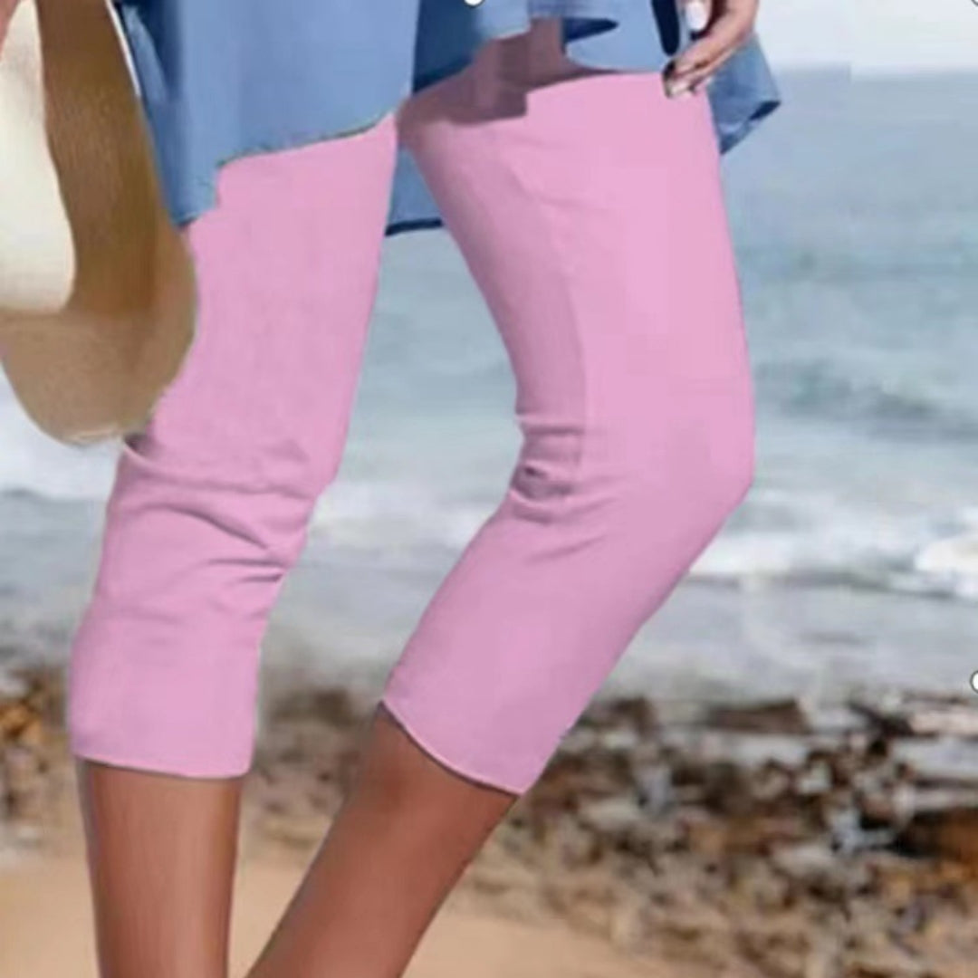 Sommer Leggings til Kvinder - Ensfarvede og Afslappede