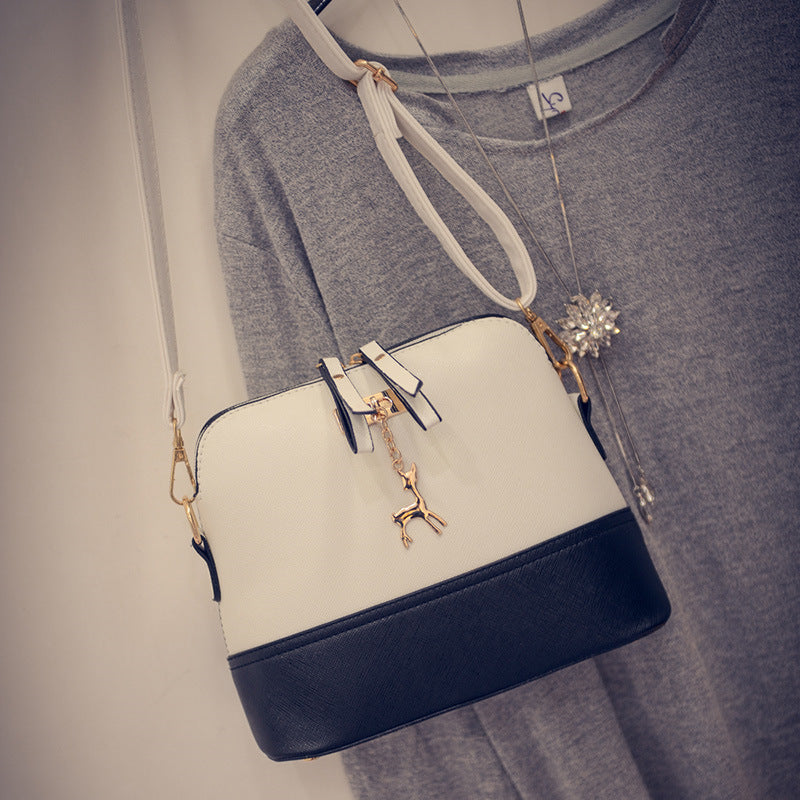 Dametaske med enkelt tandstikker-mønster, fashion crossbody skuldertaske