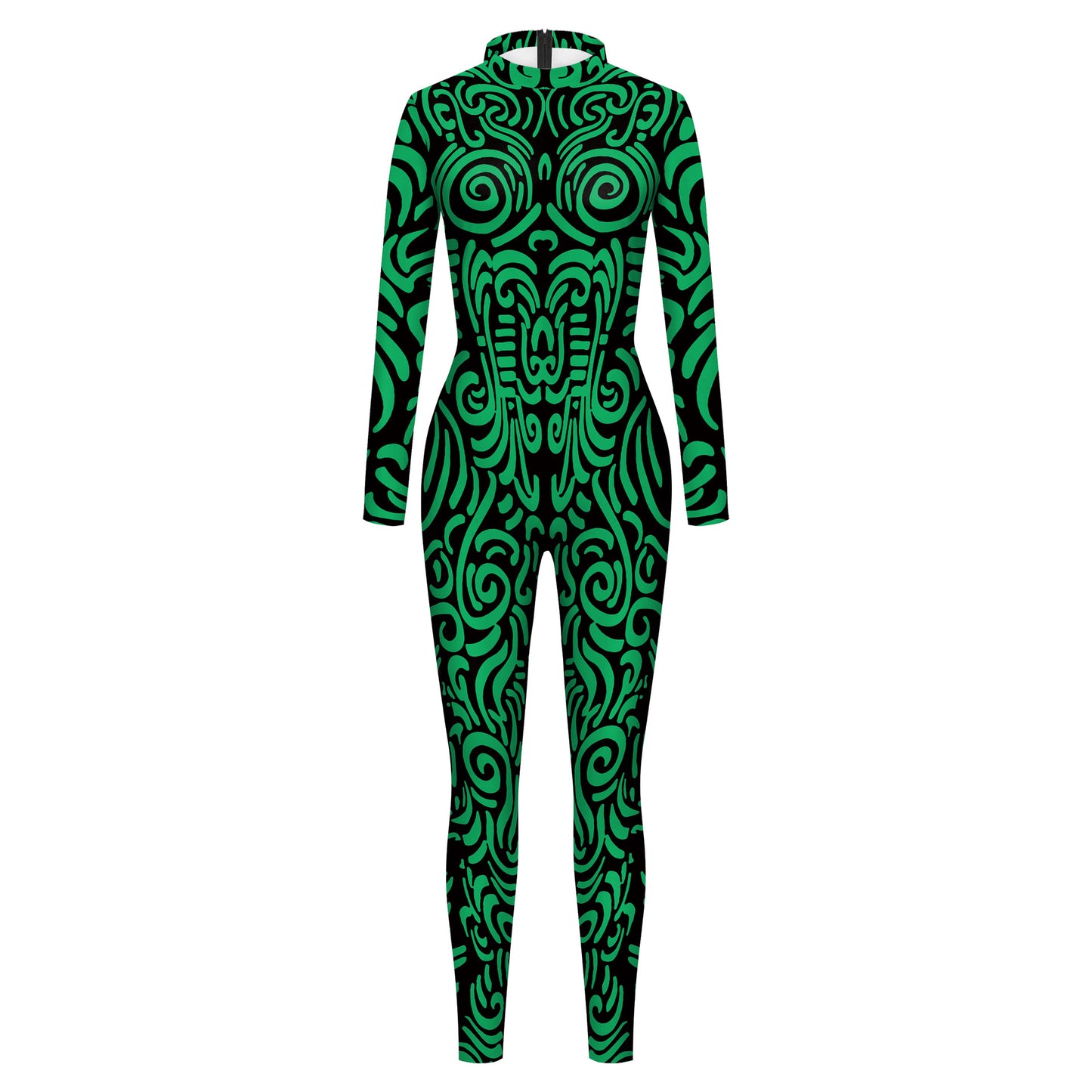 Women's Geometric Digital Printing One-piece Breathable Tights One-piece Suit