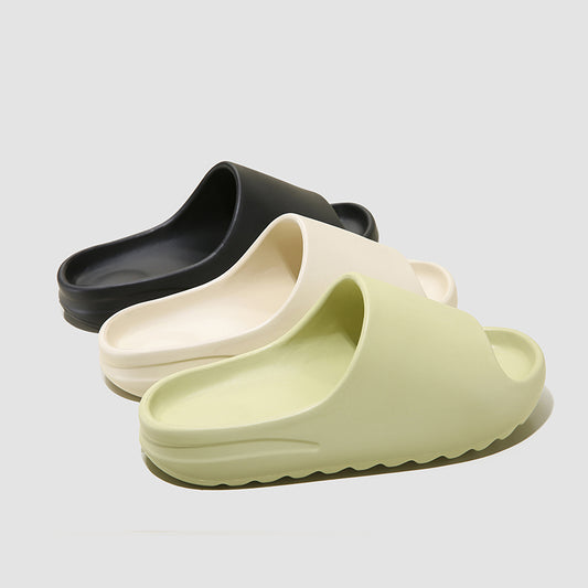 Women's Thick Sole Heightened Solid Color Slippers