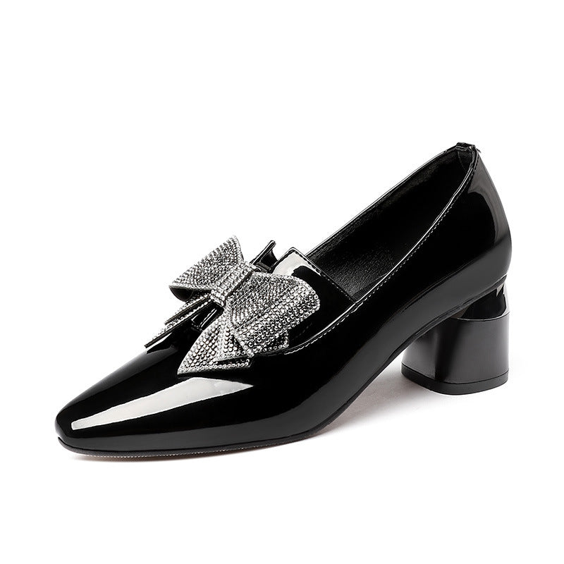 Rhinestone Bow High Heel Women's Shoes