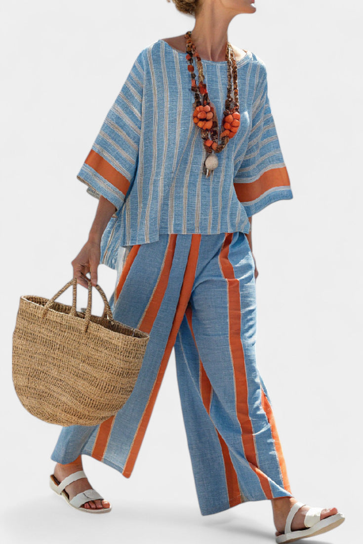 Plus-size Loose Casual Women's Beach Two-piece Set