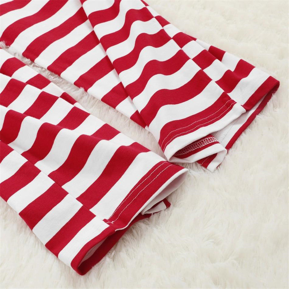 Set Christmas Puppet Print Parent-child Outfit