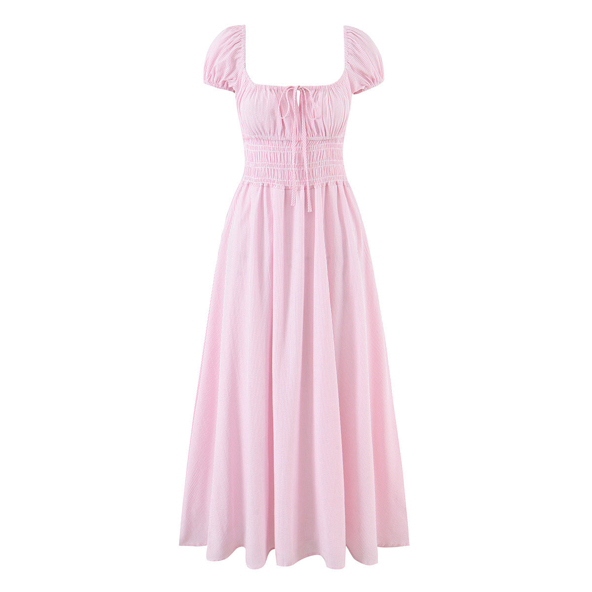 Chest Lace Up Striped Design Dress