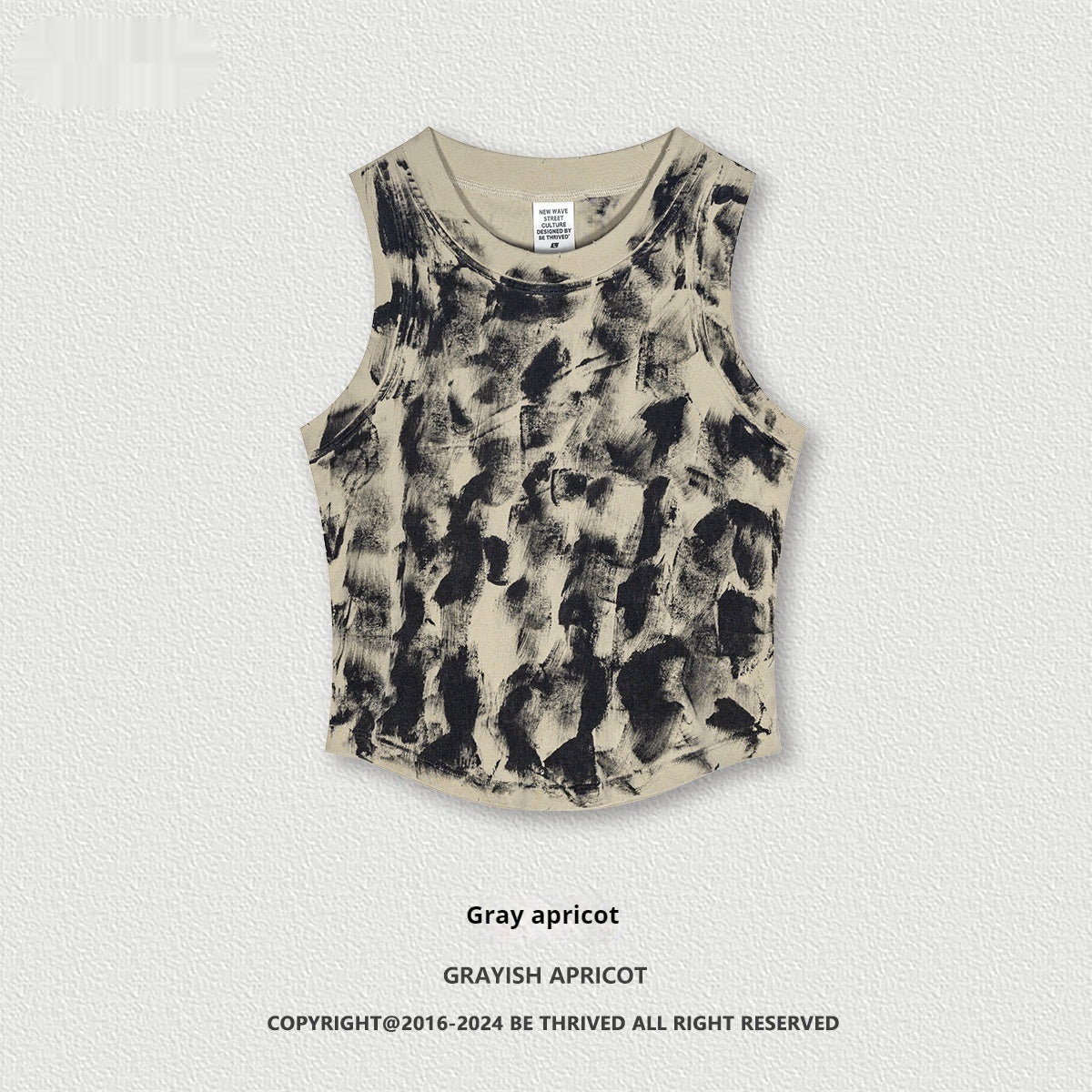 European And American Old Sports Women's Vest Washed Mud Dyed