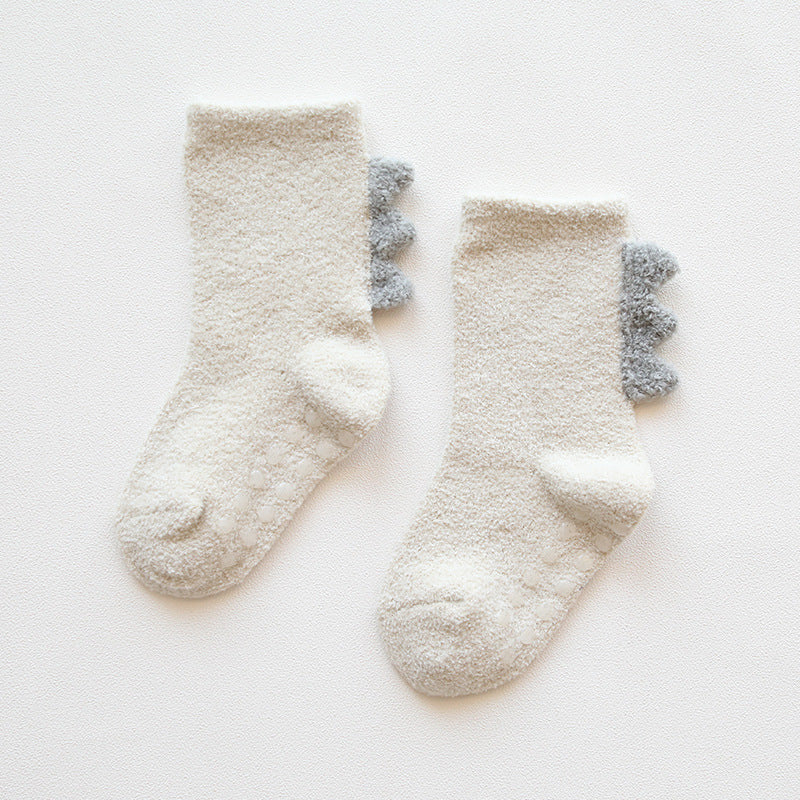 Thickened Coral Fleece Floor Socks For Babies Perfect For Fall And Winter
